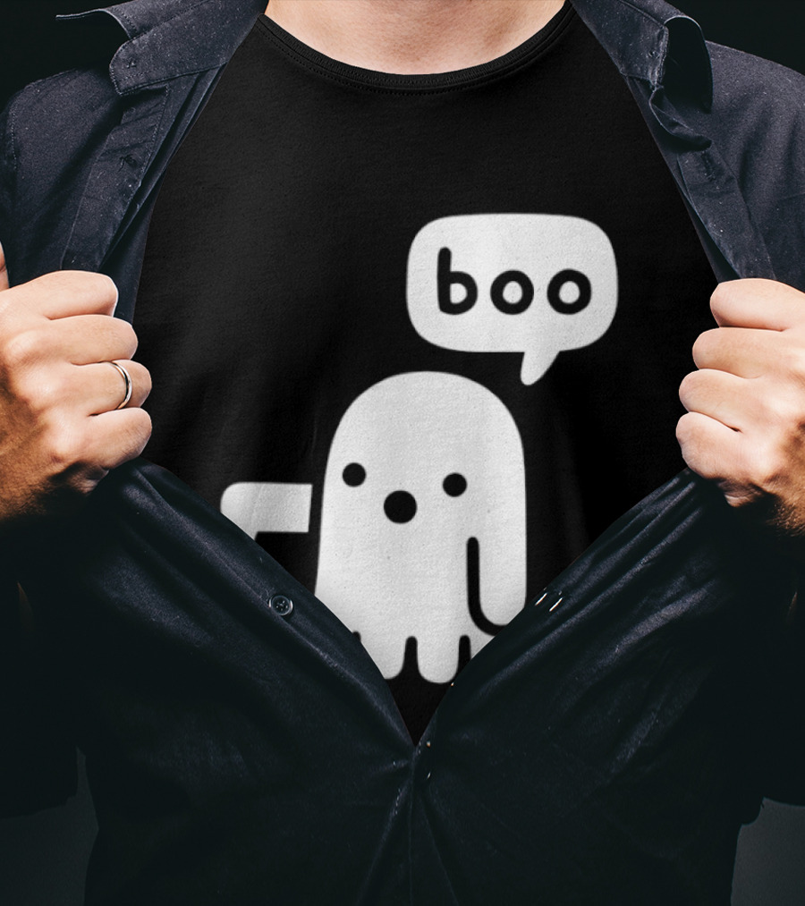 Boo Ghost Disapproval Gesture T-Shirt