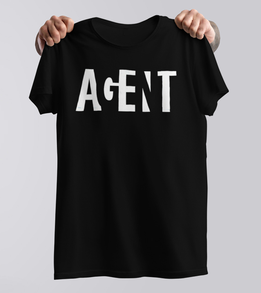 Early Agent Bold Text Block T-Shirt