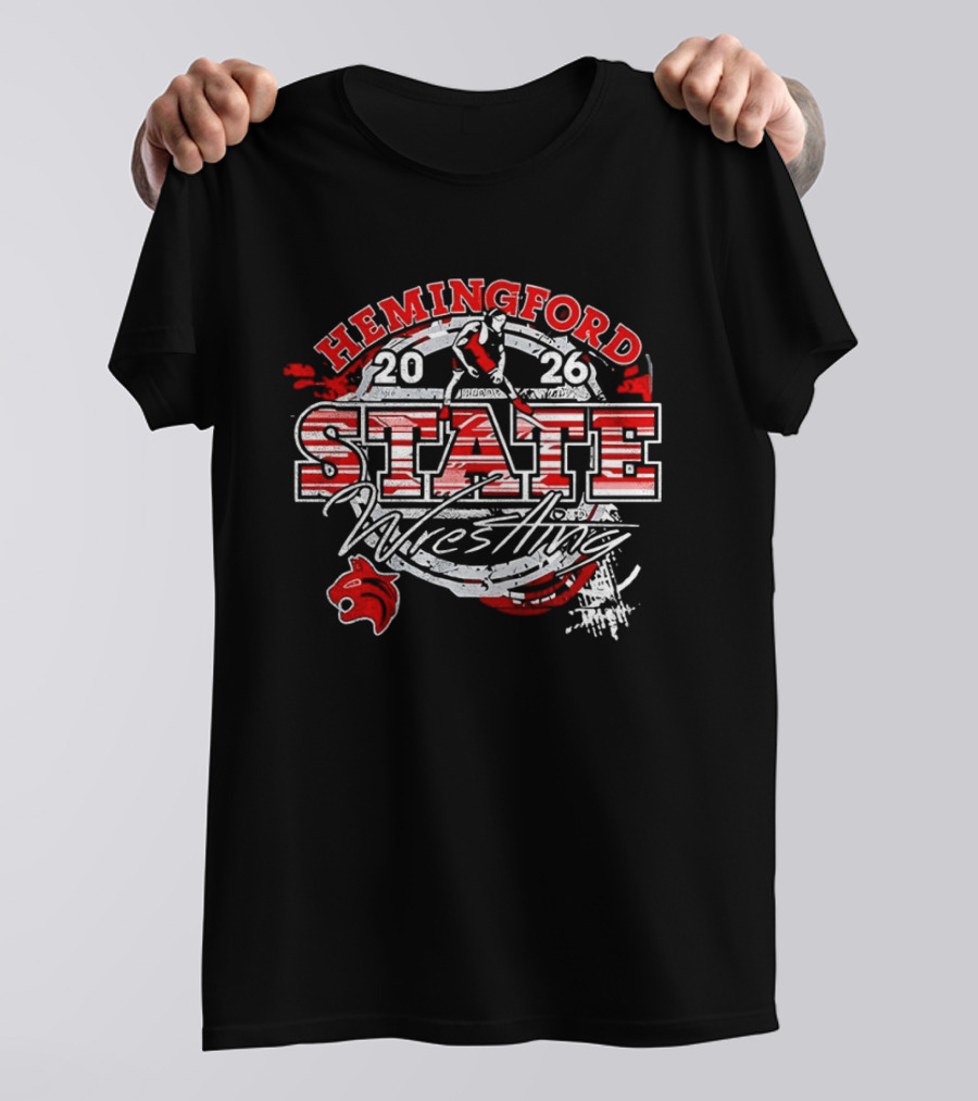 Hemingford State Wrestling 2026 Wildcat Team T-Shirt