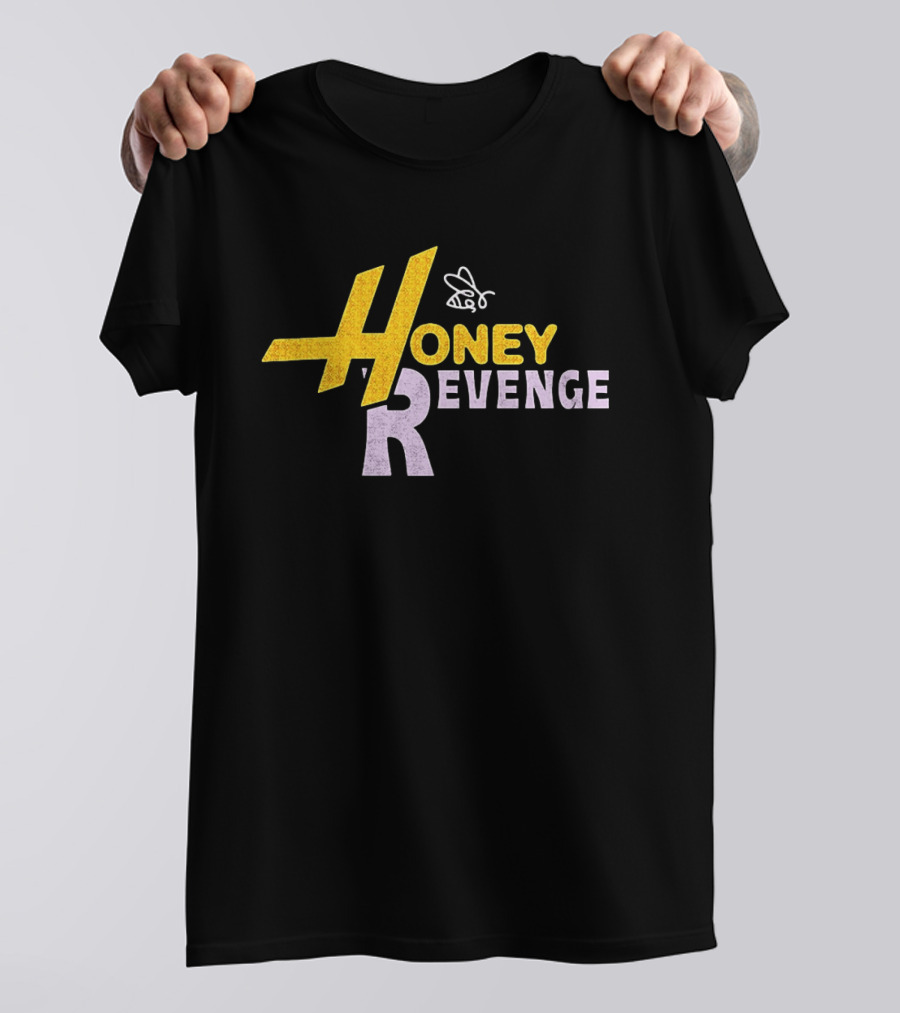 Honey Revenge Bee Icon Bold Letter R T-Shirt