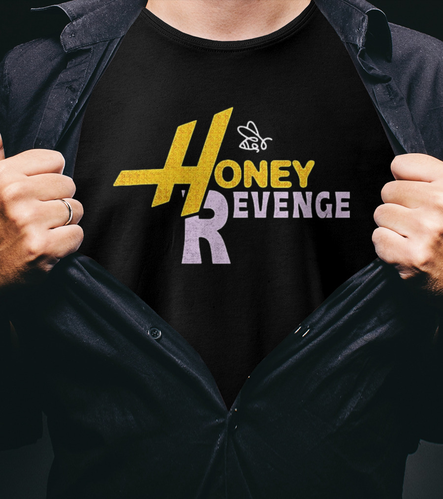 Honey Revenge Bee Icon Bold Letter R T-Shirt