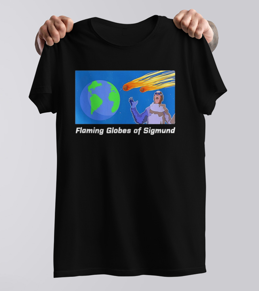 ALF Show Flaming Globes Of Sigmund Meteor Earth Comic Scene T-Shirt