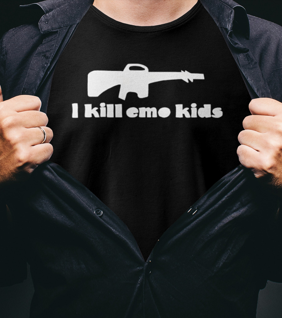 I Kill Emo Kids Gun T-Shirt