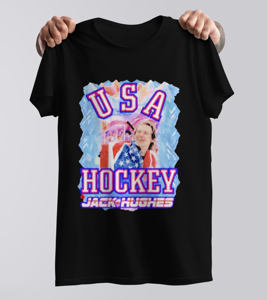 Jack Hughes USA Hockey Celebration 2026 T-Shirt