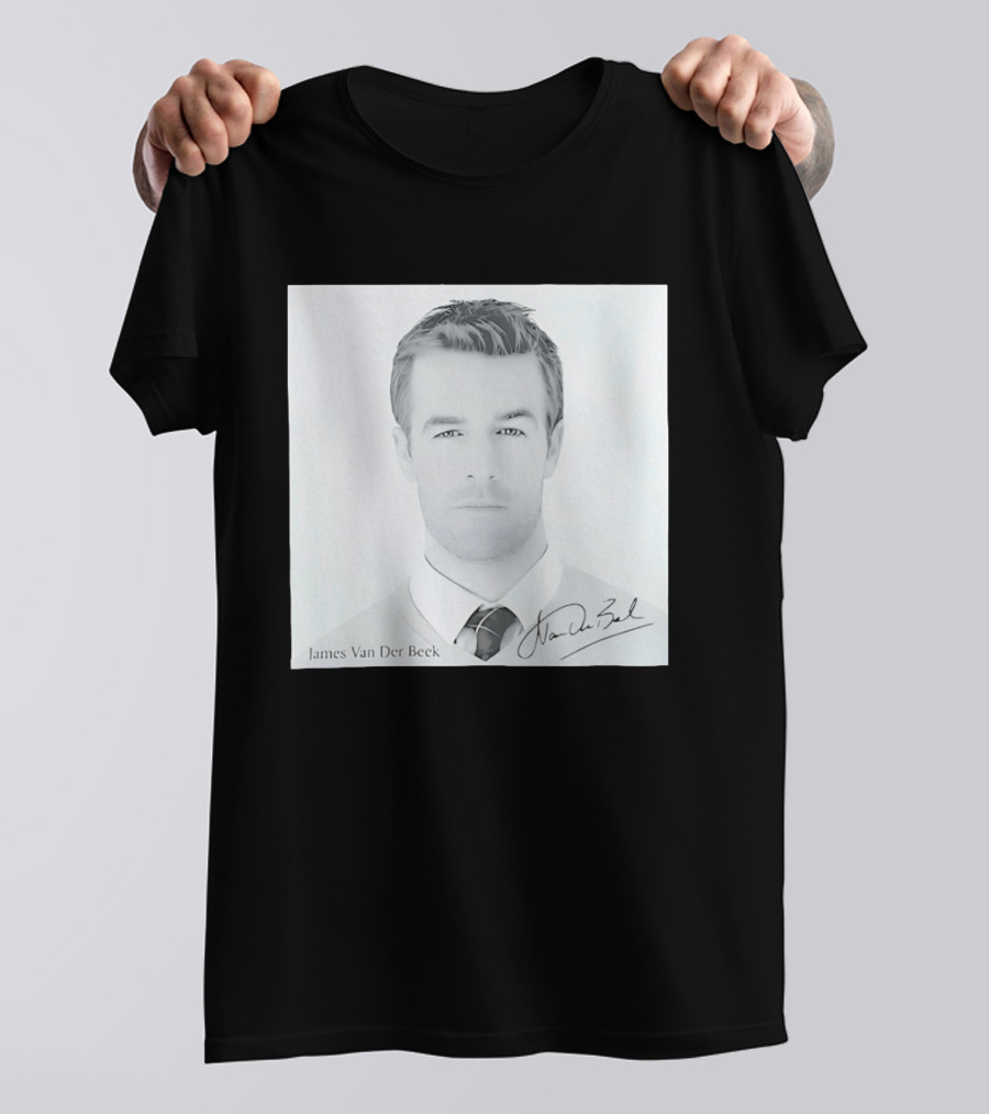James Van Der Beek Autographed Memorial Photo T-Shirt