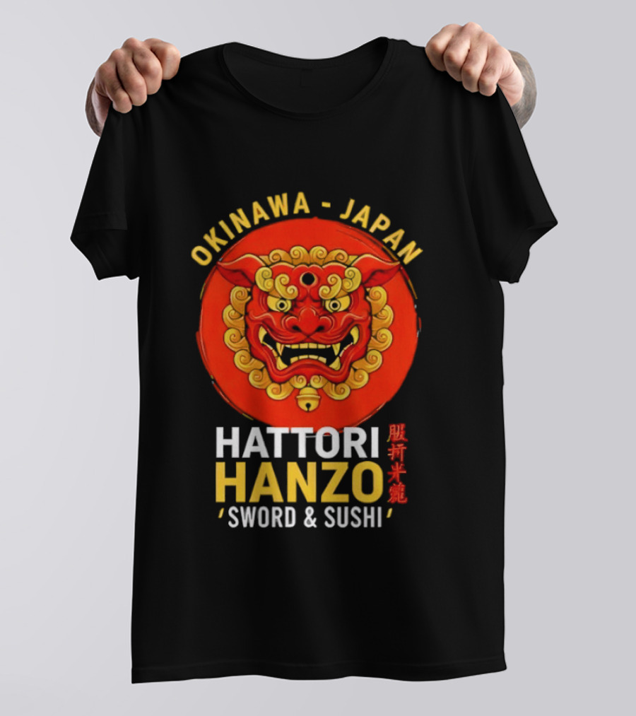 Okinawa Japan Hattori Hanzo Sword And Sushi T-Shirt
