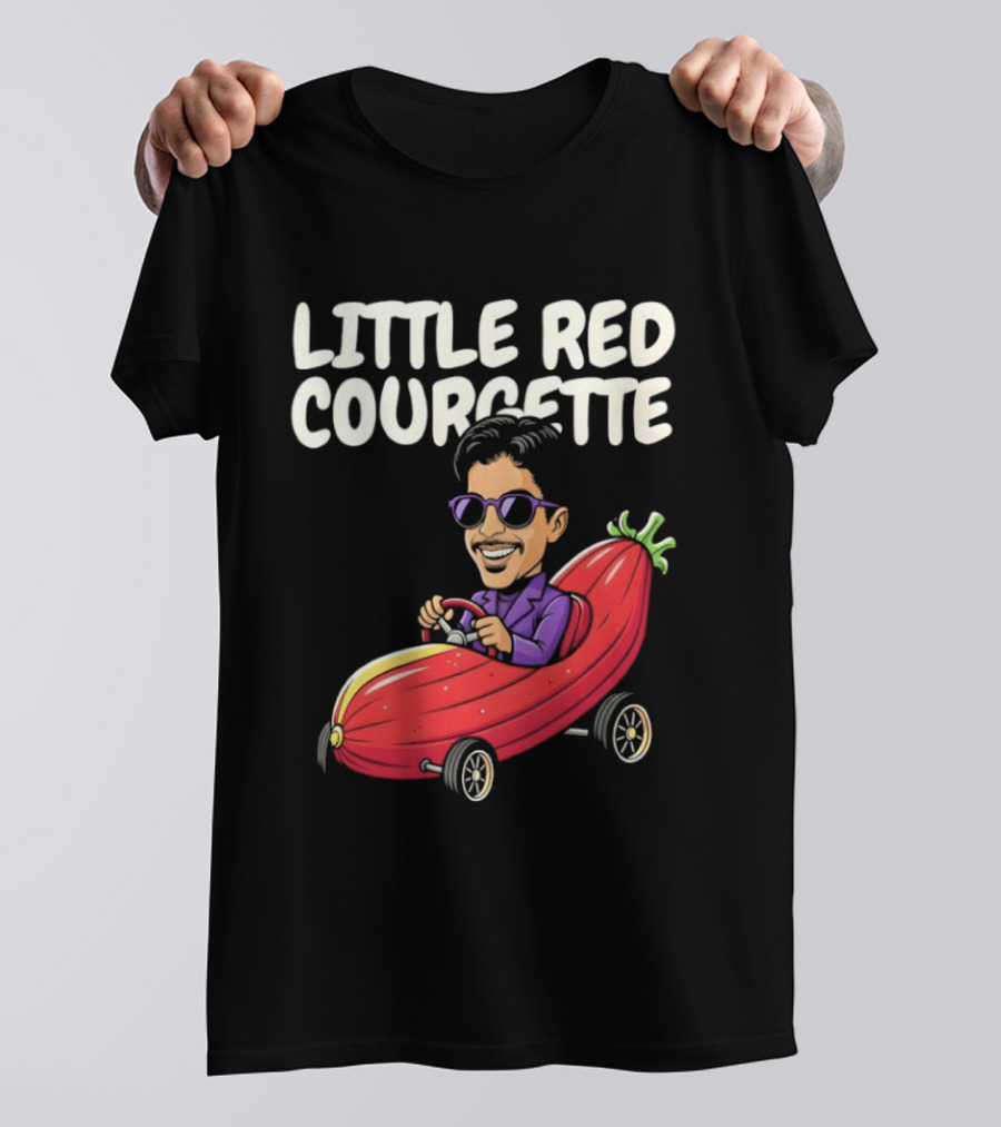Little Red Courgette Prince Cartoon Funny Car Driving T-Shirt