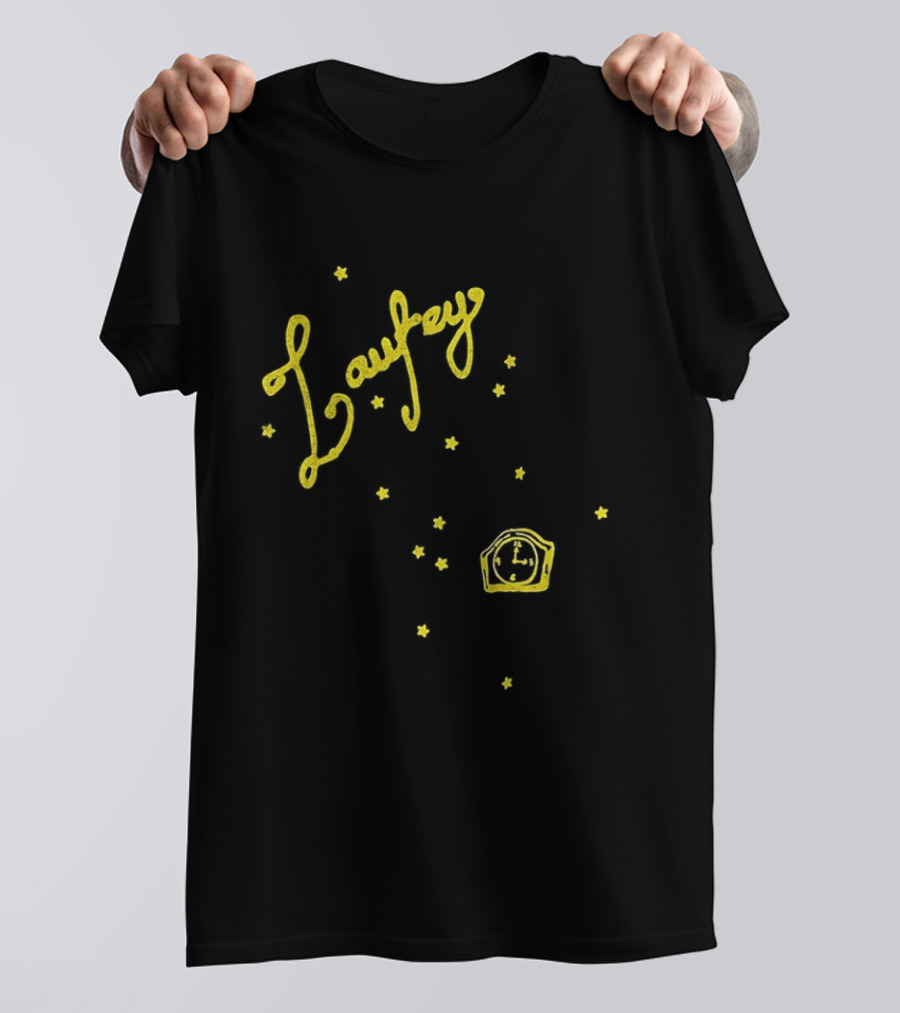 Laufey A Matter Of Time Tour Yellow Starry Crown T-Shirt