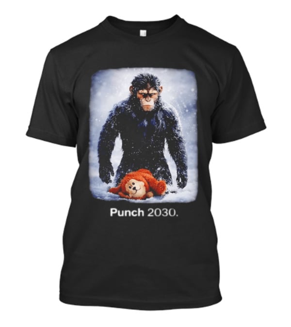 Punch 2030 Ape With Toy Snow Scene T-Shirt