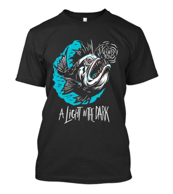 Monster Fish A Light In The Dark Blue Sea T-Shirt
