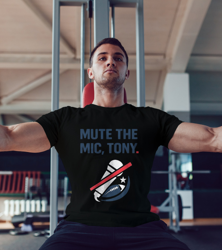 Mute The Mic Tony Microphone Football Star T-Shirt