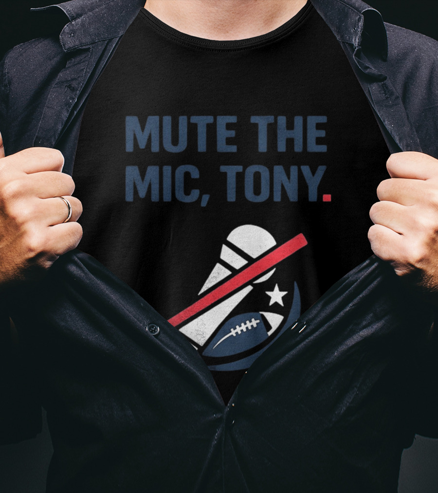 Mute The Mic Tony Microphone Football Star T-Shirt