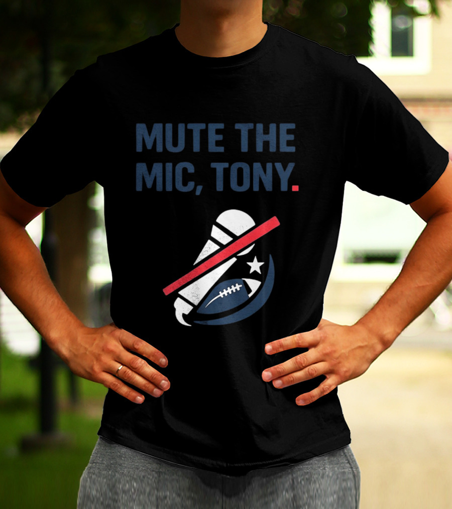 Mute The Mic Tony Microphone Football Star T-Shirt