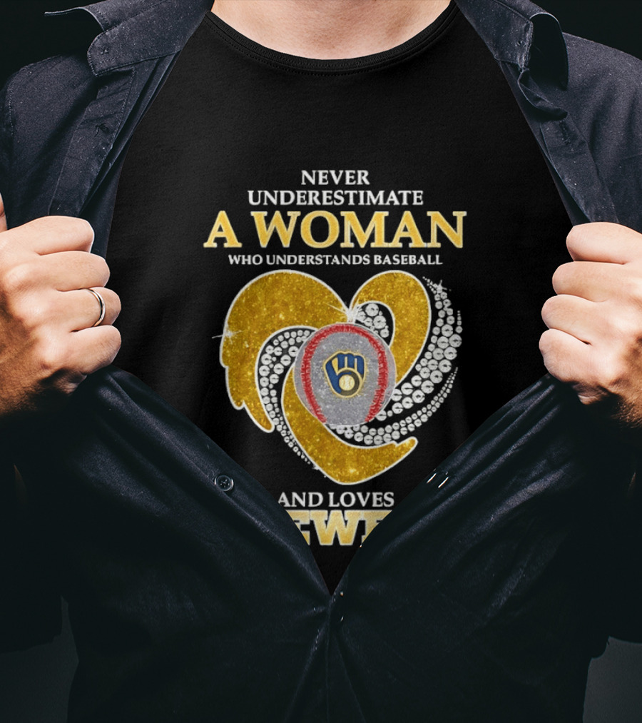 Never Underestimate A Woman Who Understands Baseball And Loves Brewers T-Shirt