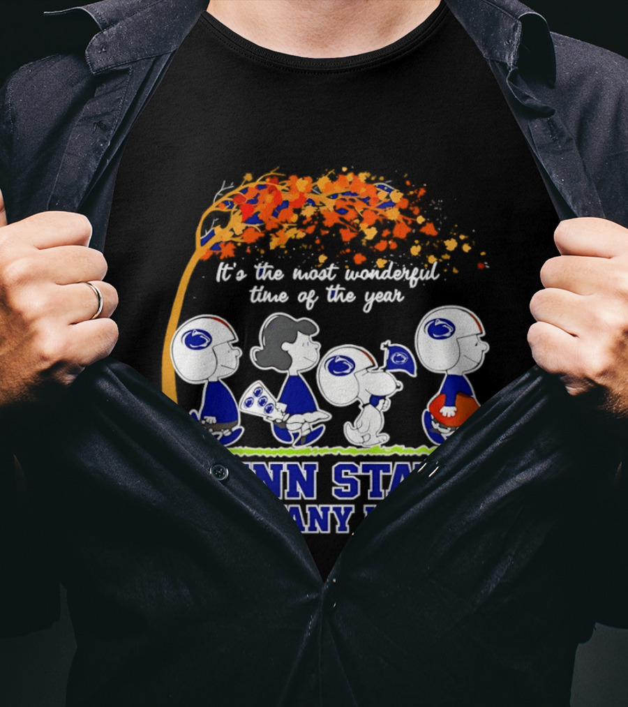 Peanuts It's The Most Wonderful Time Of The Year Penn State Nittany Lions T-Shirt
