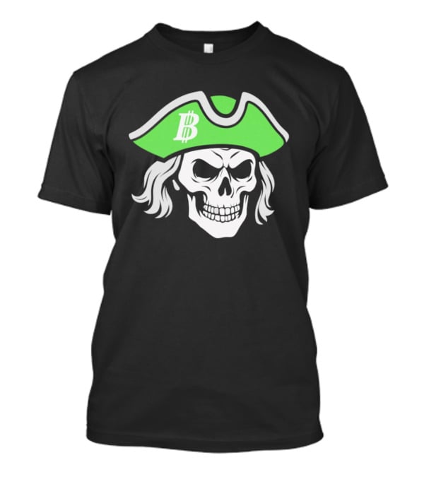 Pennsylvania Benjamins Skull With Pirate Hat Featuring Bitcoin T-Shirt