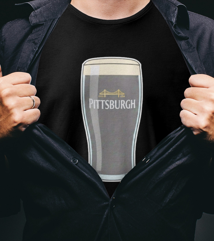 Pittsburgh Stout Beer Estd 1758 Bridge T-Shirt