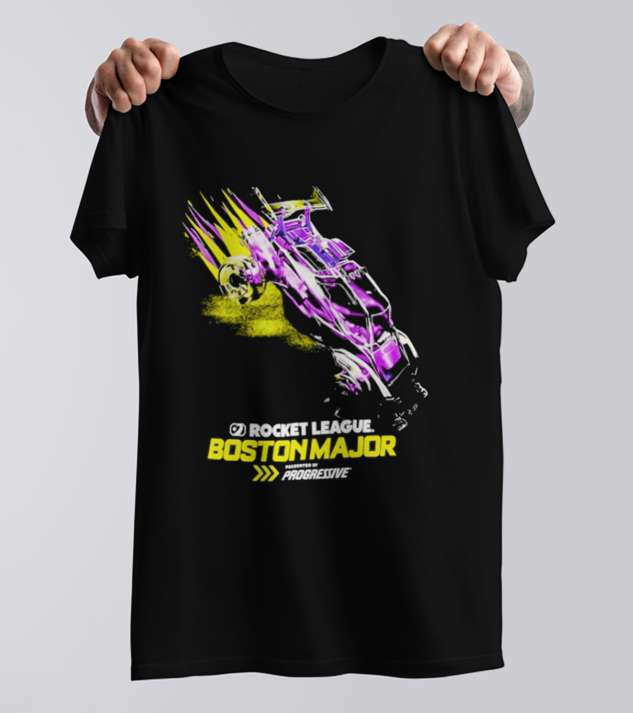 Rocket League Boston Major 2023 Presented By Progressive Colorful Car T-Shirt