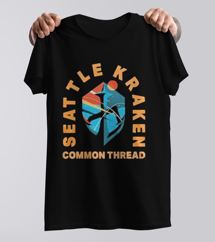 Seattle Kraken Black Hockey History Night 2026 Common Thread T-Shirt