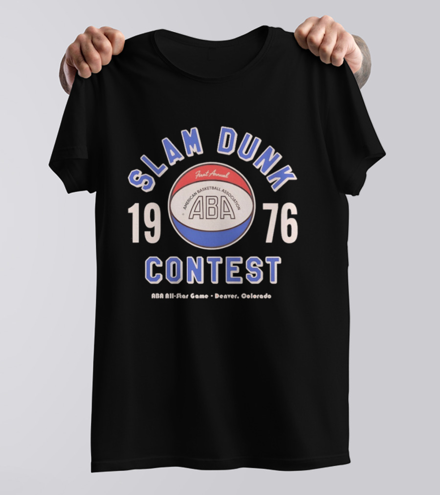 First Annual ABA Slam Dunk Contest 1976 All Star Game Denver Colorado T-Shirt