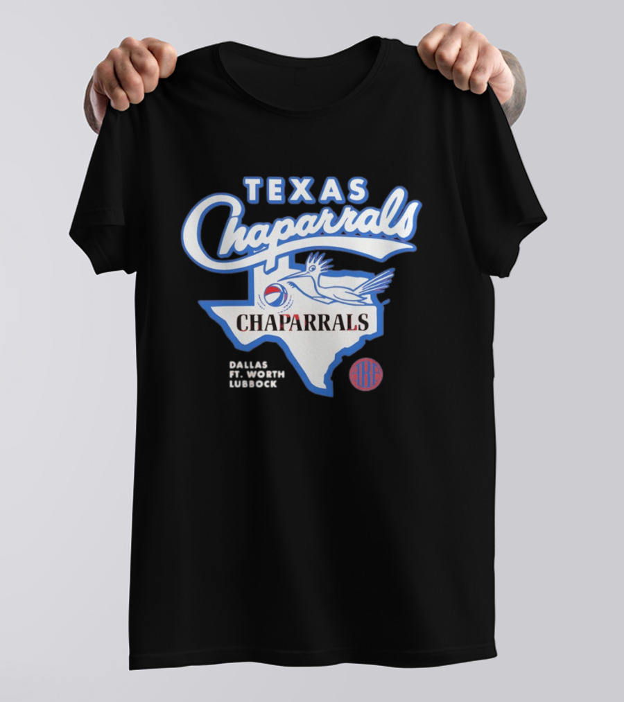 Texas Chaparrals Roadrunner American Basketball Association Dallas Ft Worth Lubbock T-Shirt