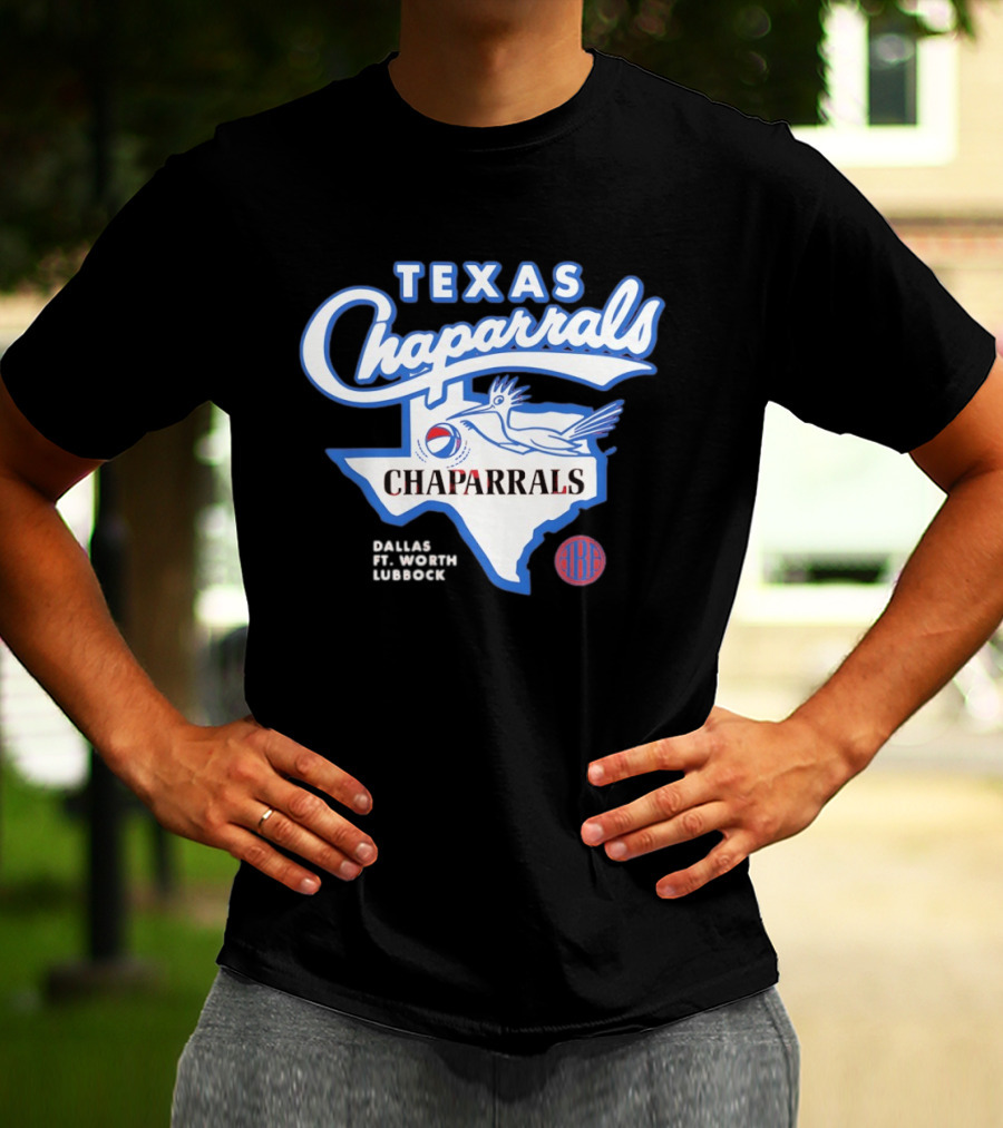 Texas Chaparrals Roadrunner American Basketball Association Dallas Ft Worth Lubbock T-Shirt
