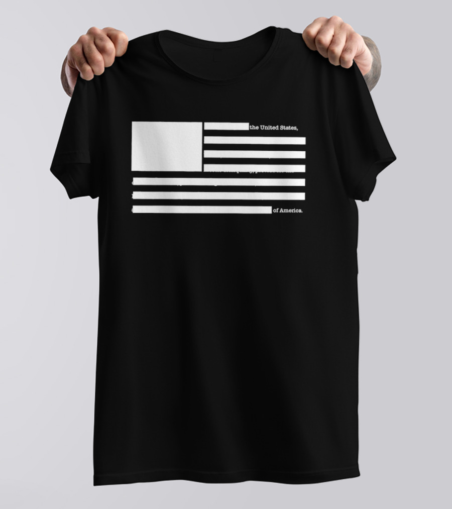 United States Declaration Of Independence Flag T-Shirt