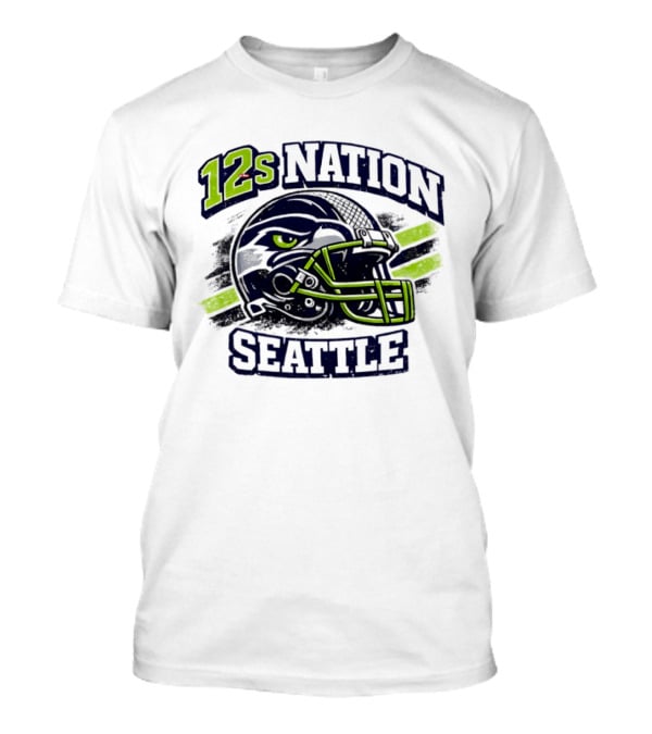 12s Nation Seattle Football Helmet Seahawks T-Shirt