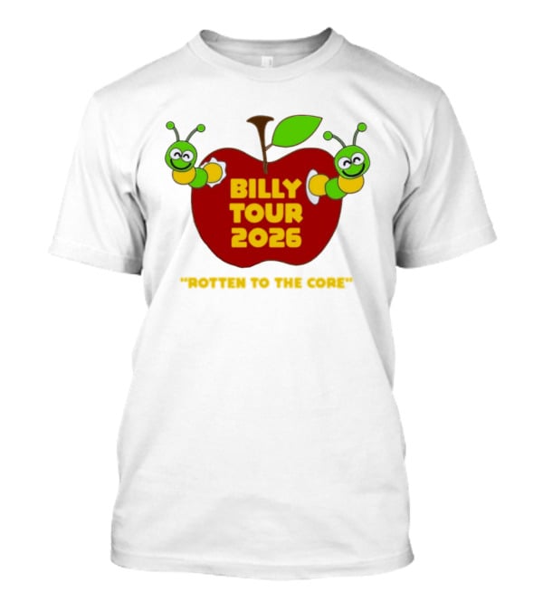 Billy Tour 2026 Rotten To The Core Apple Worms T-Shirt