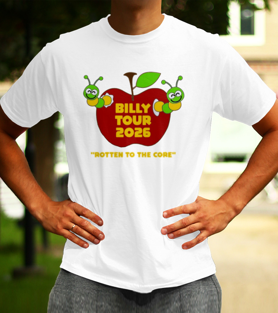 Billy Tour 2026 Rotten To The Core Apple Worms T-Shirt