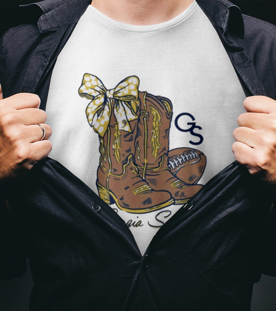 Georgia Southern Bow Boots Football GS T-Shirt