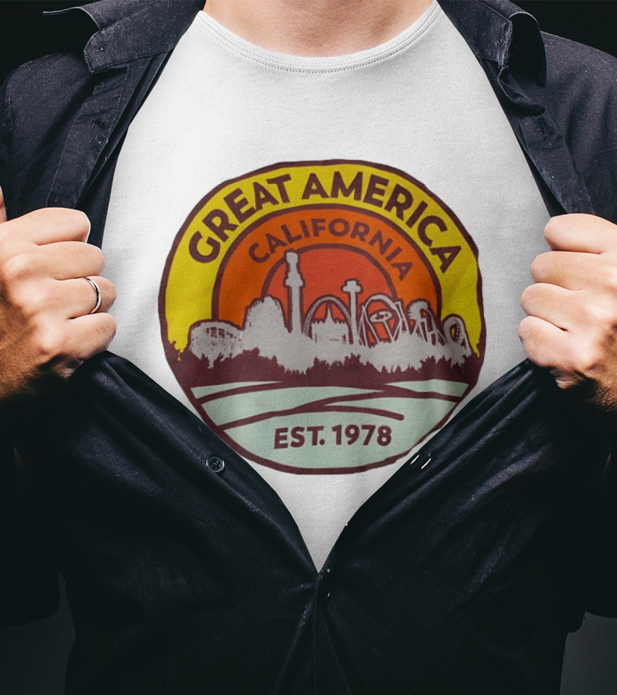 Great America California Est 1978 Roller Skyline T-Shirt