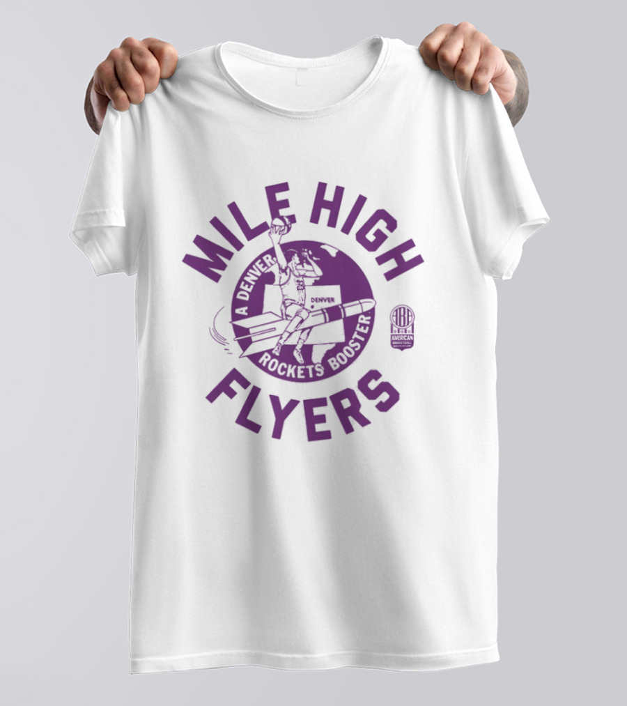 Denver Rockets Mile High Flyers ABA Basketball T-Shirt