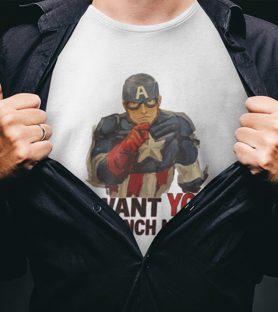 I Want You To Punch Nazis Captain America T-Shirt
