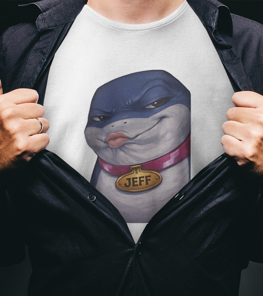 Jeff The Landshark Marvel Character With Dog Tag And Collar T-Shirt