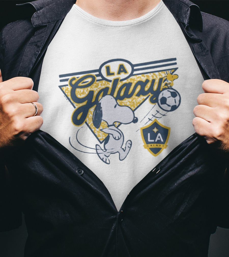 Peanuts Snoopy LA Galaxy Soccer Collaboration T-Shirt
