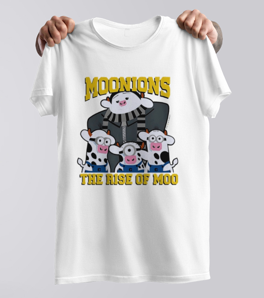 Moonions The Rise Of Moo Funny Cows With Overalls And Goggles T-Shirt