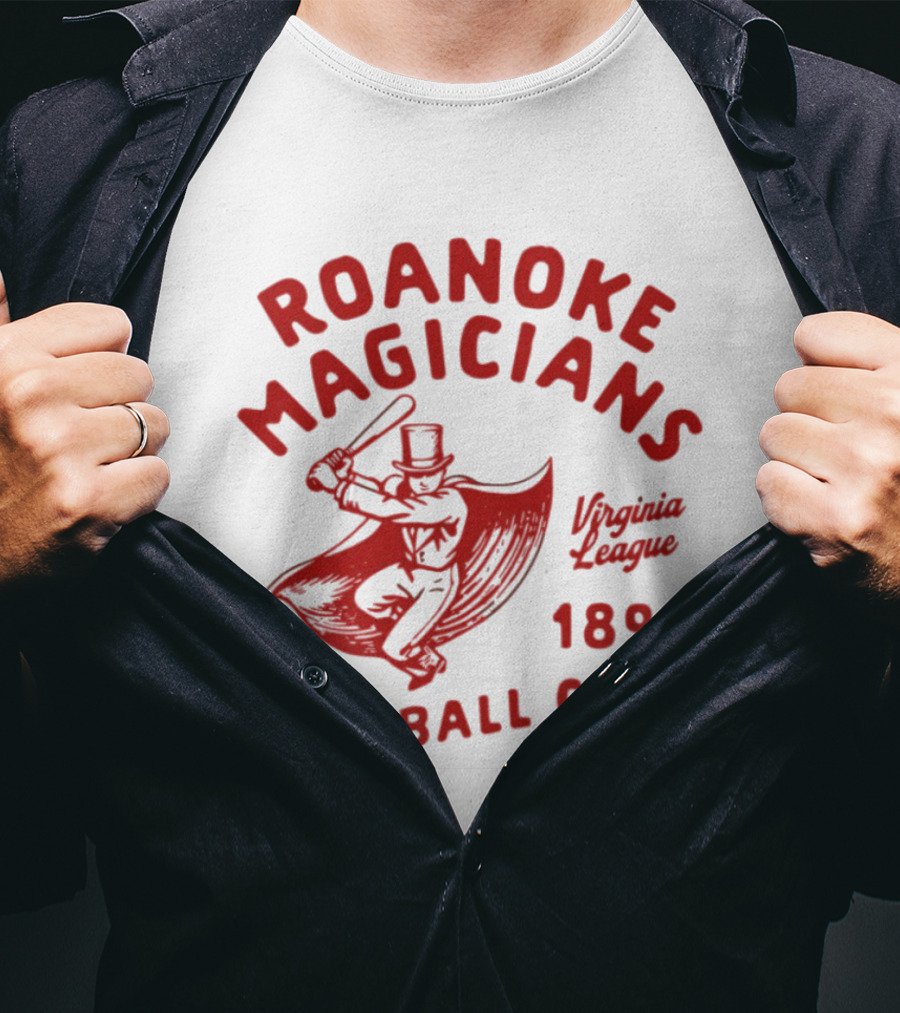 Roanoke Magicians Virginia League 1894 Baseball Club Defunct Teams T-Shirt