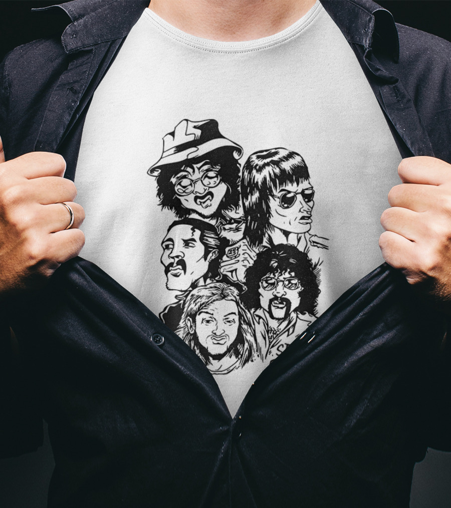 Sticky Fingers Band Member Caricature T-Shirt