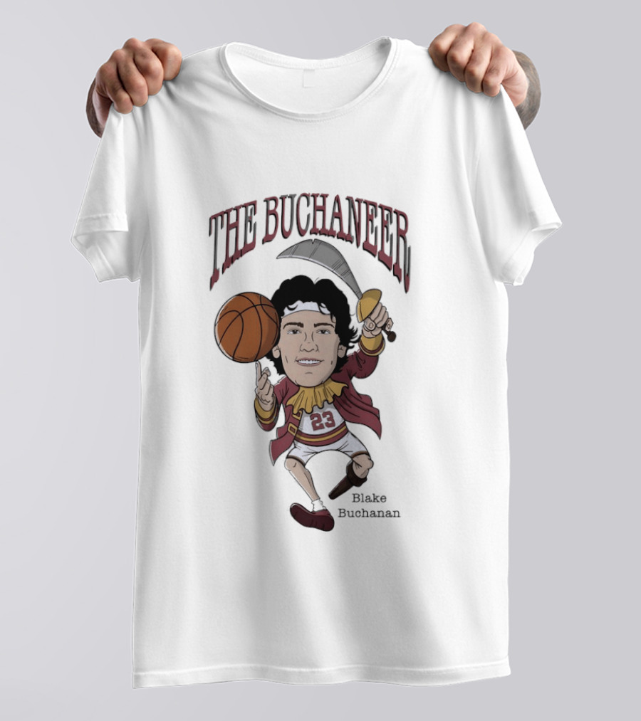 The Buchaneer Blake Buchanan Iowa State Cyclones Basketball Cartoon Number 23 T-Shirt
