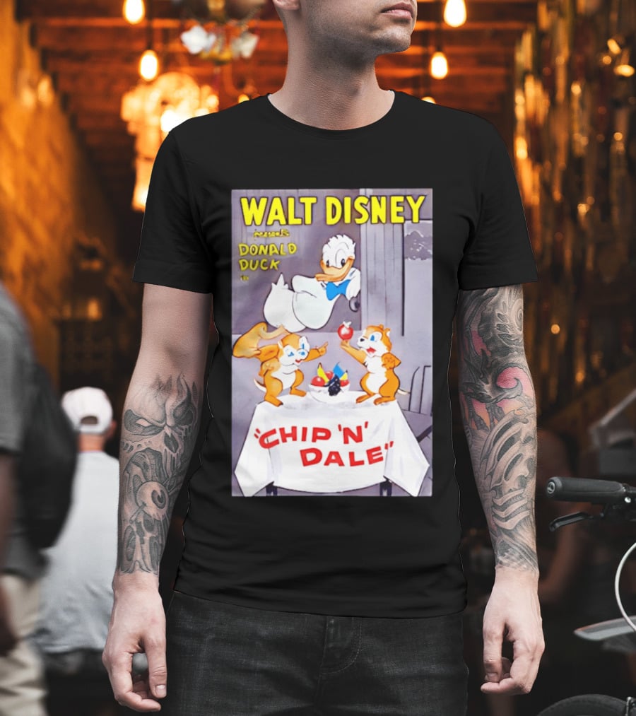 Walt Disney Donald Duck Chip 'N' Dale Vintage Animation T-Shirt