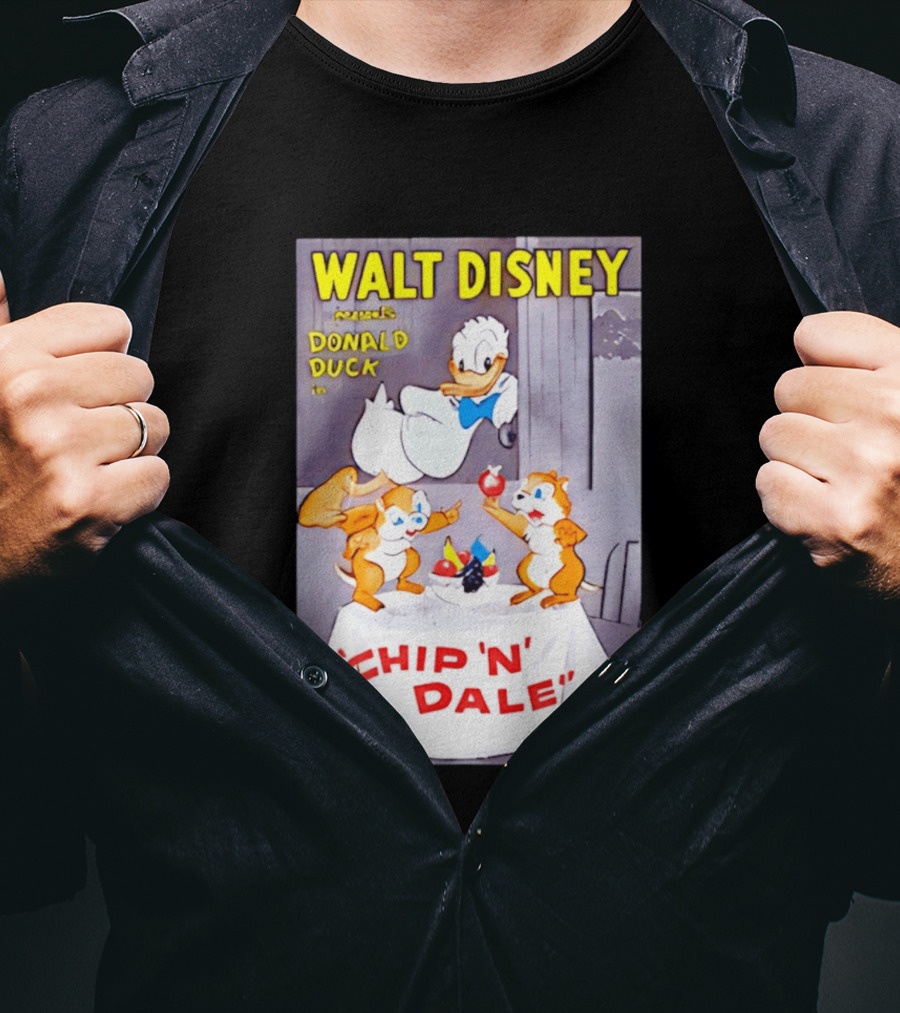 Walt Disney Donald Duck Chip 'N' Dale Vintage Animation T-Shirt
