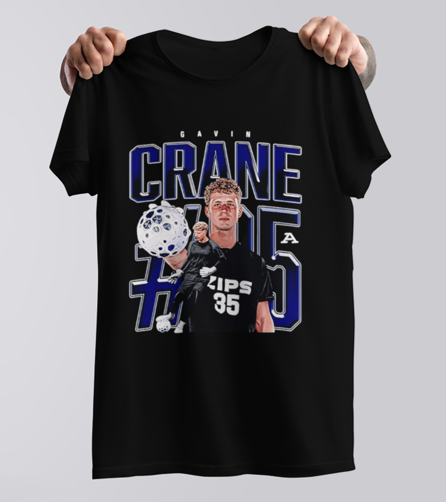 Gavin Crane Akron Zips Soccer #35 NCAA '26 T-Shirt