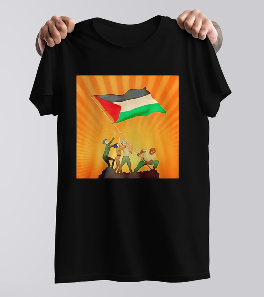 Gorillaz X Together For Palestine Flag Raising T-Shirt