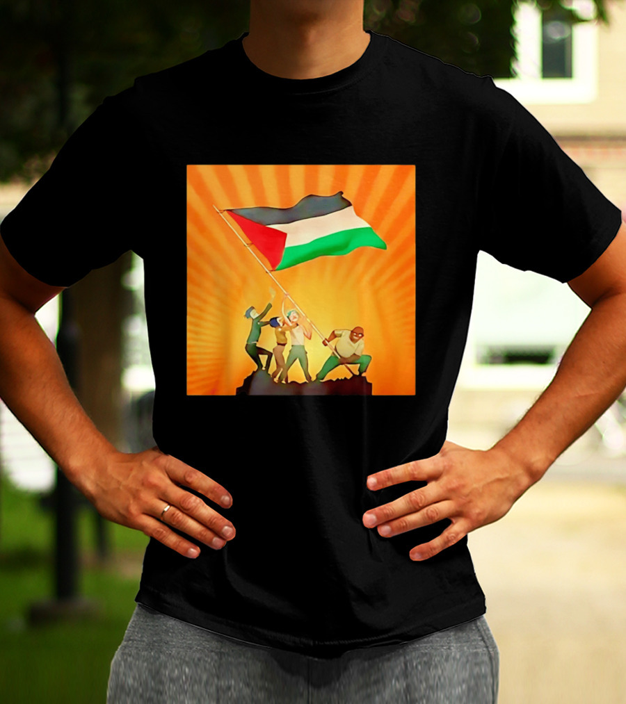 Gorillaz X Together For Palestine Flag Raising T-Shirt