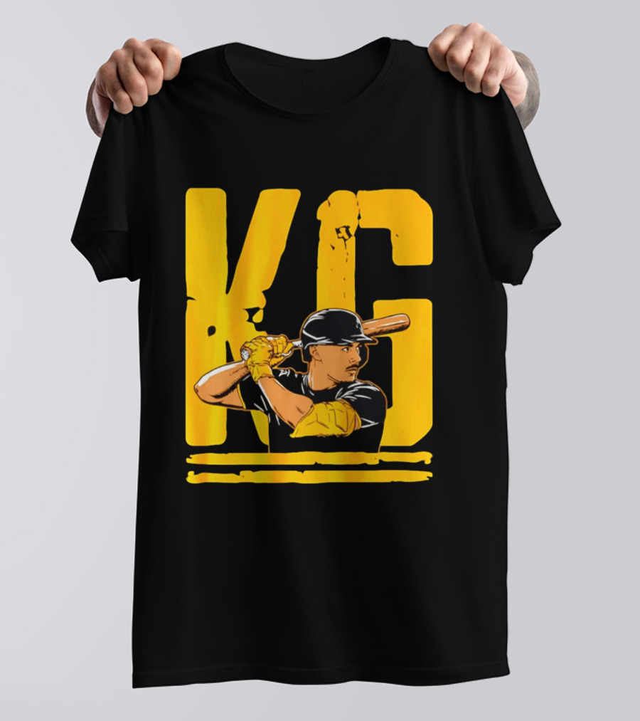 KG Konnor Griffin Pittsburgh Pirates Baseball Batter Cartoon T-Shirt