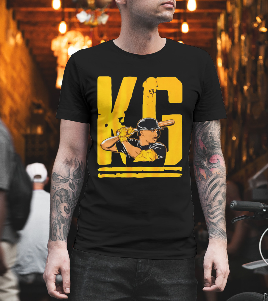 KG Konnor Griffin Pittsburgh Pirates Baseball Batter Cartoon T-Shirt