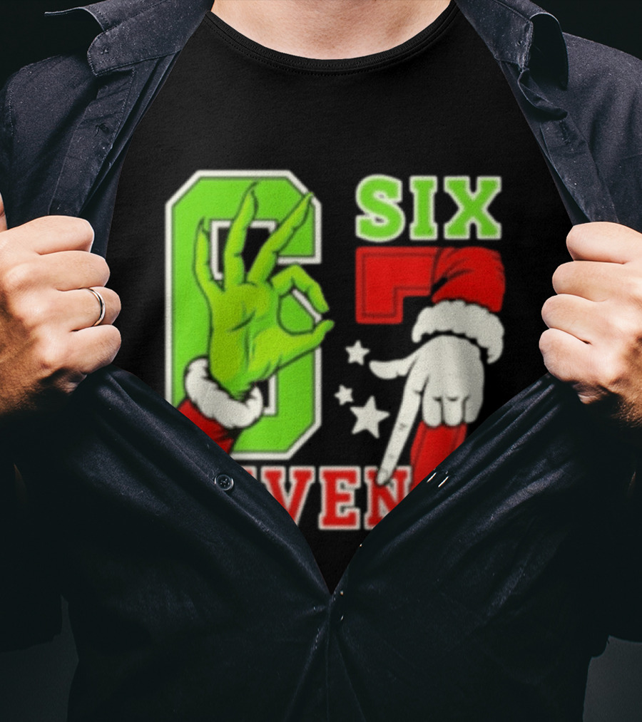 Grinch Santa 67 Six Seven Christmas TikTok Trending T-Shirt