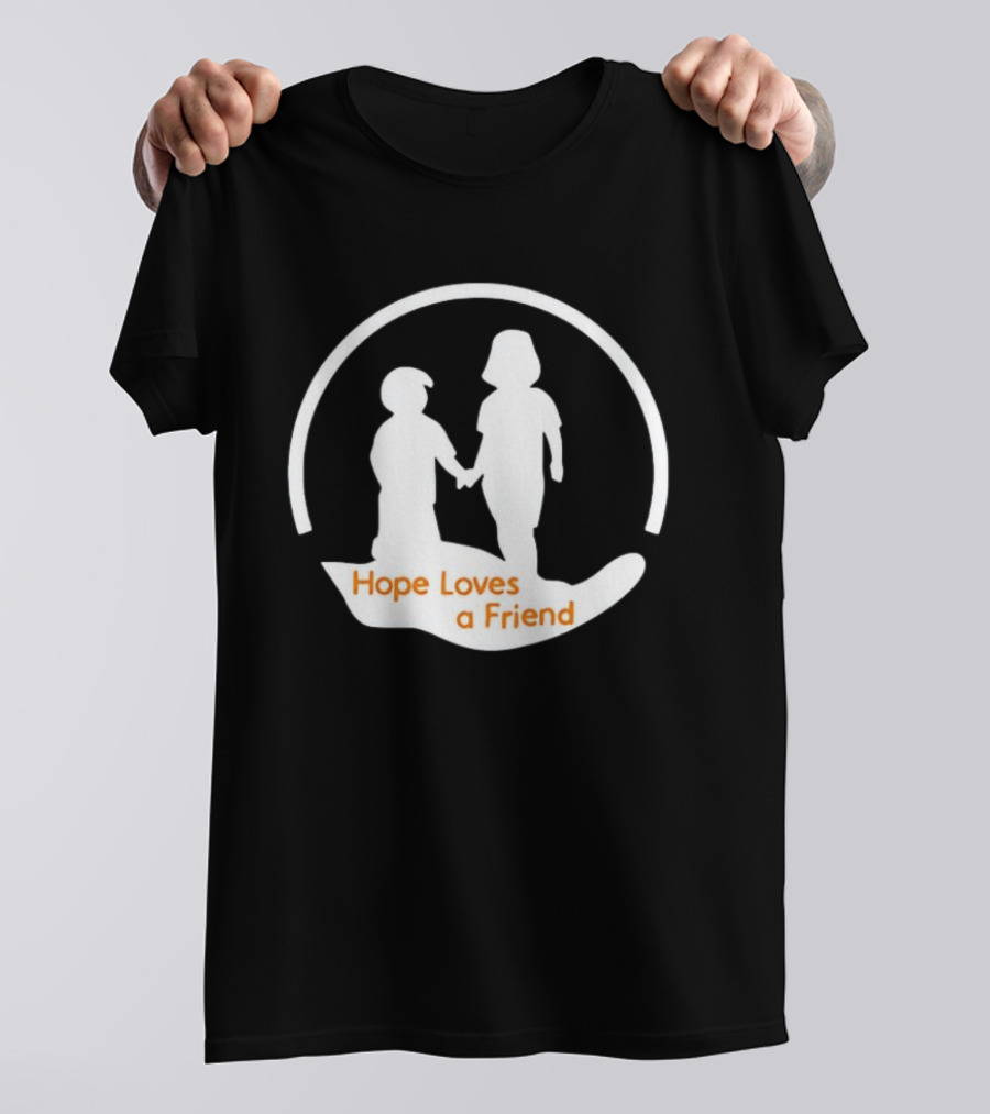 Hope Loves A Friend Andrew Holding Hands T-Shirt