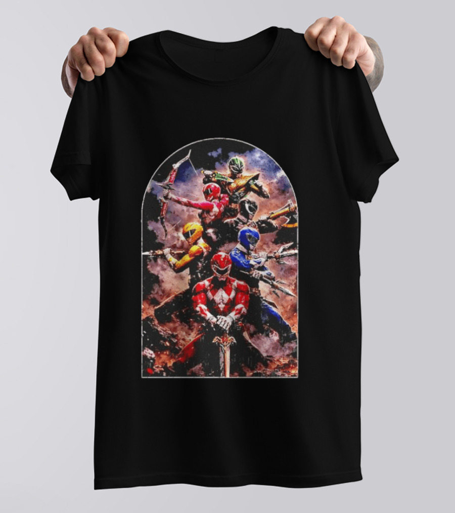 Mighty Morphin Power Rangers Super Hero Team United T-Shirt